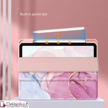 Marmuro rašto atverčiamas dėklas su laikikliu pieštukui - rausvas (Samsung Tab S9 (SM-X710-SM-X716/Tab S9 Fe (X510-X516B/Tab S10 Fe/Tab S10 Lite) Marmuro rašto atverčiamas dėklas su laikikliu pieštukui - rausvas (Samsung Tab S9 (SM-X710-SM-X716/Tab S9 Fe (X510-X516B/Tab S10 Fe/Tab S10 Lite)